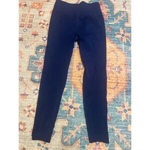 Fabletics Sculptknit Small Blue leggings 24 in length gym‎ workout athletics